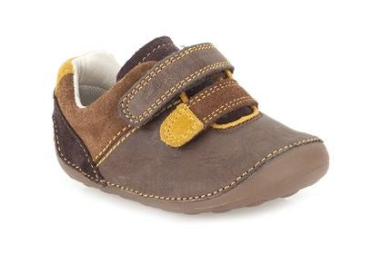 Clarks Tiny Soft Brown Combi Leather