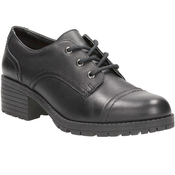 Clarks Musca Step Youth Black Leather
