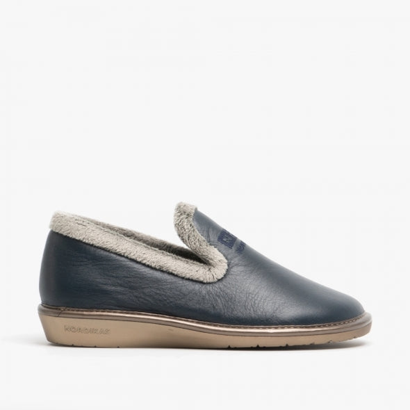 Nordikas 305-O - Navy Leather / Snow-Grey Trim