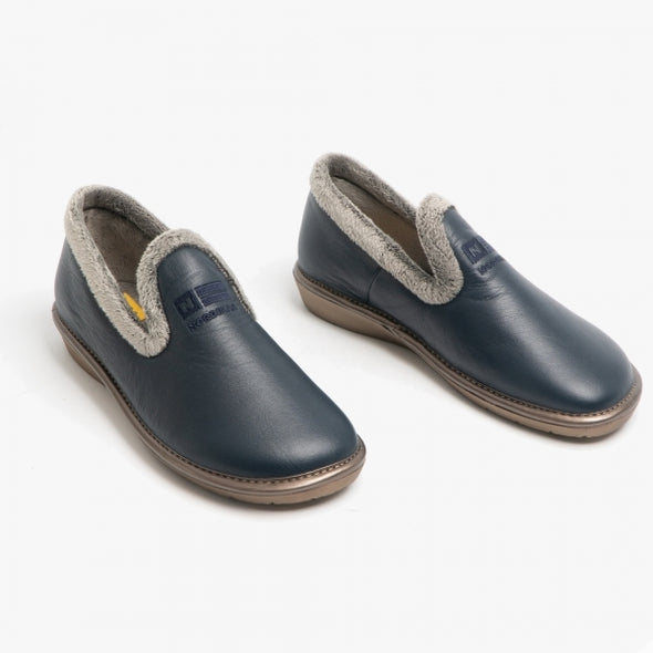 Nordikas 305-O - Navy Leather / Snow-Grey Trim