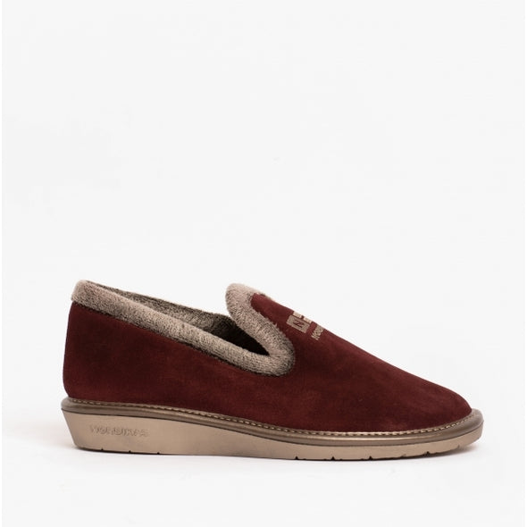 Nordikas 305-O - Burgundy Suede / Snow-Grey Trim