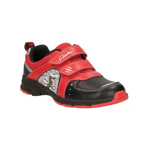 Clarks Pass Roar Inf Red Combi Leather